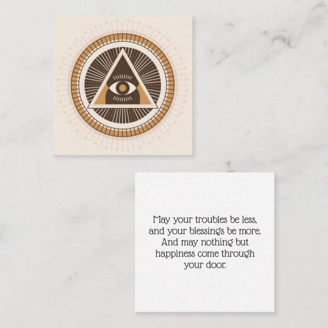 Eye Of Providence Protection Pass Along Cards (Fram/baksida)