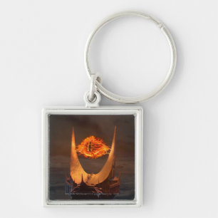 Eye of Sauron tower Fyrkantig Silverfärgad Nyckelring