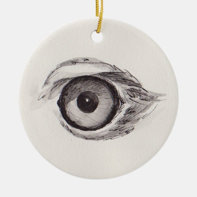 Eye of the Eagle – Gaze Collection Julgransprydnad Keramik (Framsidan)