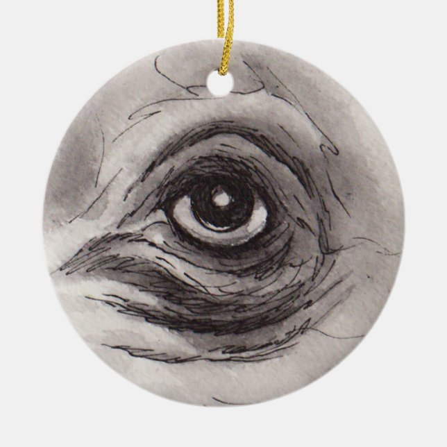 Eye of the Hippo – Gaze Collection Julgransprydnad Keramik (Framsidan)