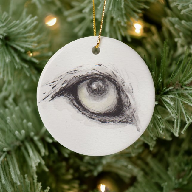 Eye of the Wolf – Gaze Collection Ceramic Ornament (Träd)