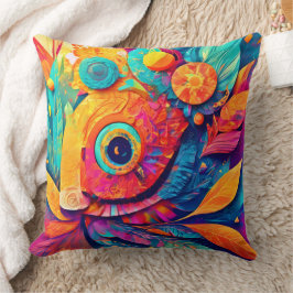 Eye-Shaped Leaf Close-Up Kudde