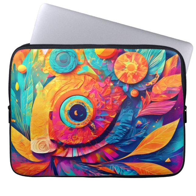 Eye-Shaped Leaf Close-Up Laptop Fodral (Framsidan)