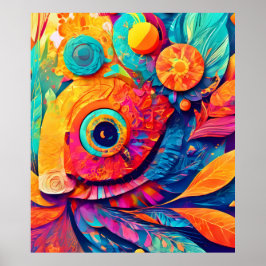 Eye-Shaped Leaf Close-Up Poster