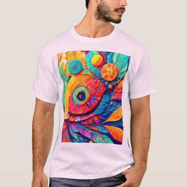 Eye-Shaped Leaf Close-Up T Shirt (Framsida)
