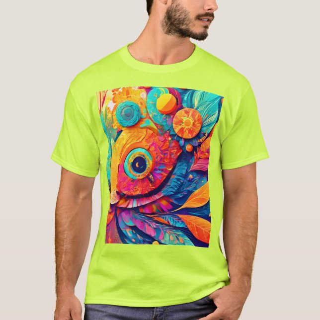 Eye-Shaped Leaf Close-Up T Shirt (Framsida)