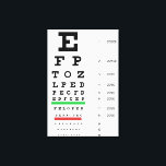 Eye Vision Snellen Chart Ophthalmology Canvastryck<br><div class="desc">Eye vision snellen chart is perfect for an opthalmologist clinic . Choose your own small or large size of the chart to customize the chart to your specific need.</div>