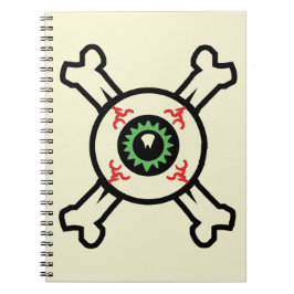 Eyeball and Crossbone (lätta bakgrunder) Anteckningsbok