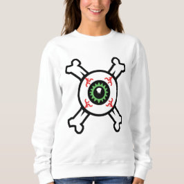 Eyeball and Crossbone (lätta bakgrunder) Sweatsh T Shirt