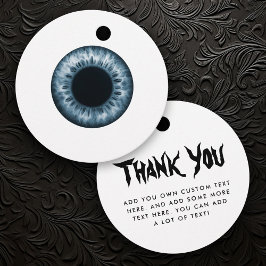 Eyeball blå iris Halloween tack Gåvor Etiketter