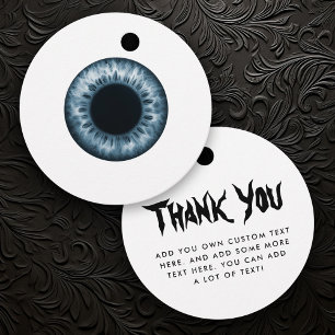 Eyeball blå iris Halloween tack Gåvor Etiketter