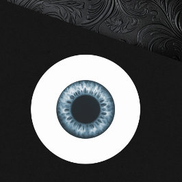 Eyeball blue iris öga lustig skojja skämt novelty runt klistermärke