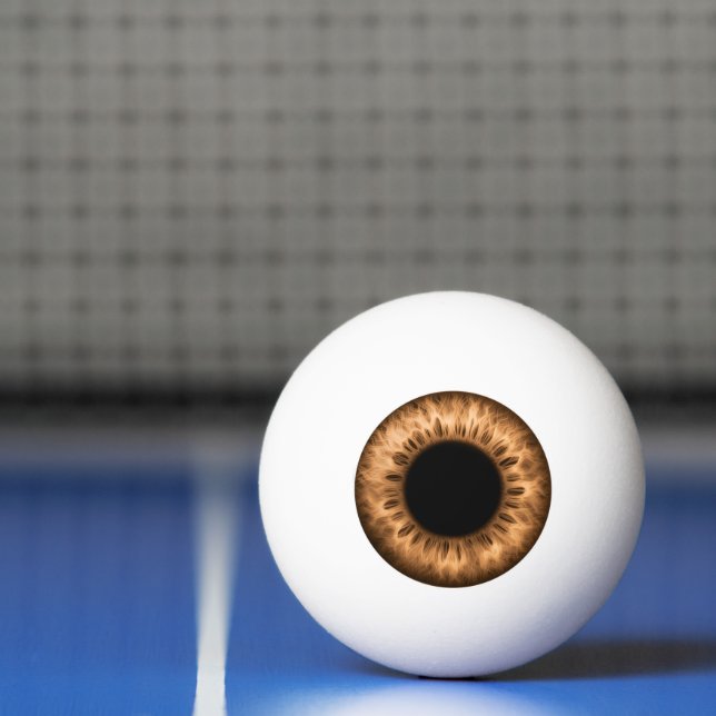 Eyeball brun iris öga, rolig skojja skämt novelty pingisboll (Netto)