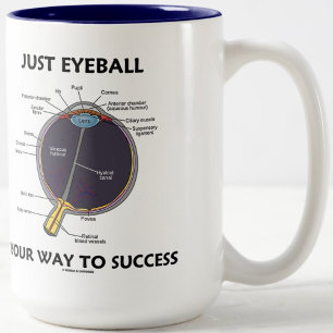 Eyeball din väg till framgång (Öga-anatomi) Två-Tonad Mugg