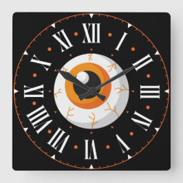 Eyeball Inside Roman Numerals Fyrkantig Klocka