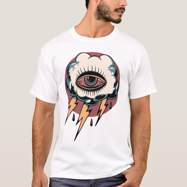 Eyeball lightenbults tatuering t shirt (Framsida)