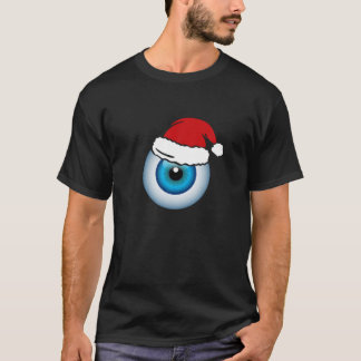 Eyeball Santa Hat-juldesign T Shirt