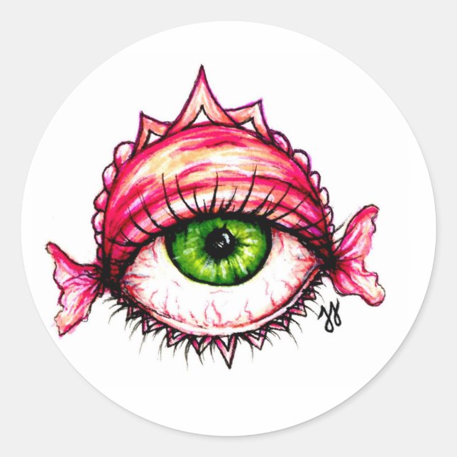 eyeball-upprepning runt klistermärke (Framsida)