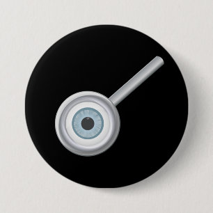 Eyeboll i förstoringsglas knapp