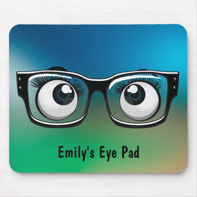 Eyebollar med Eyeglasses Musmatta (Framsidan)