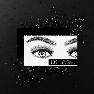Eyebrow Artist Professionell Svartvit Visitkort