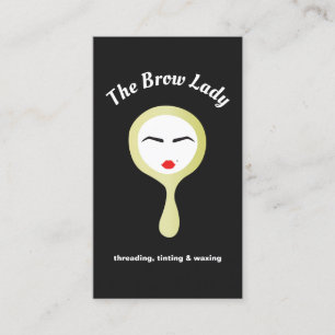 Eyebrow Brow Tinting, Threading and Waxing Black Visitkort