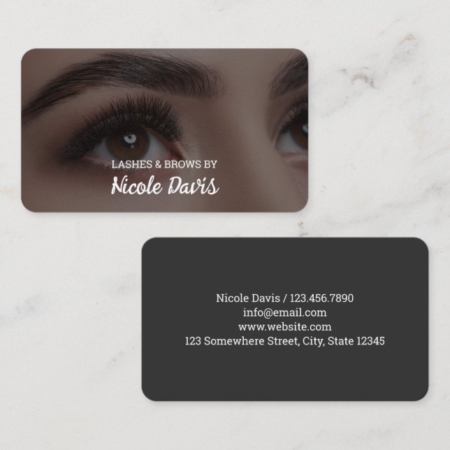 Eyebrow Brows Microblading Visitkort (Fram/baksida)