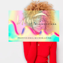 Eyebrow Logotyp Microblading Holograph QR-kod