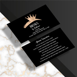 Eyebrow Micorblading AEftercare Krona Black Royal Visitkort