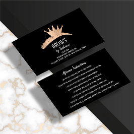 Eyebrow Micorblading AEftercare Krona Black Royal Visitkort