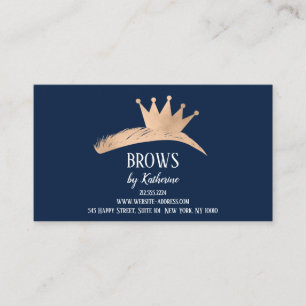 Eyebrow Micorblading Aeftercare Navy Ro Visitkort
