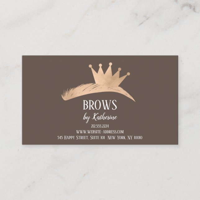 Eyebrow Micorblading Aftercare Krona Ro Visitkort (Framsida)