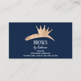 Eyebrow Micorblading Aftercare Navy Ro Visitkort
