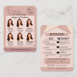 Eyebrow Microblading Aftercare Instructions Busin Visitkort