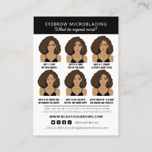 Eyebrow Microblading Aftercare Instructions Busine Visitkort