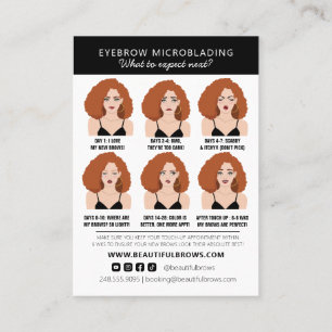 Eyebrow Microblading Aftercare Instructions Ginger Visitkort