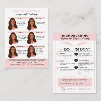 Eyebrow Microblading Aftercare Instructions Visitkort