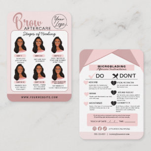 Eyebrow Microblading Aftercare Instructions Visitkort