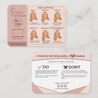 Eyebrow Microblading Aftercare Instructions Visitkort