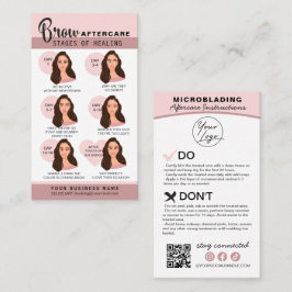 Eyebrow Microblading Aftercare Instructions Visitkort