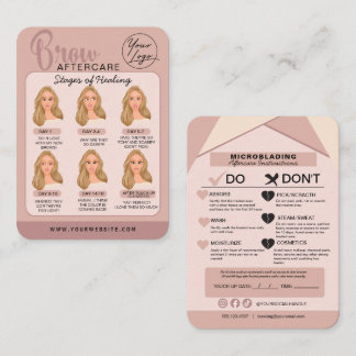 Eyebrow Microblading Aftercare Instructions Visitkort