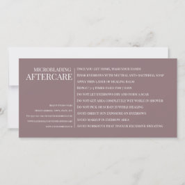Eyebrow Microblading Aftercare Silver Rosa Tack Kort