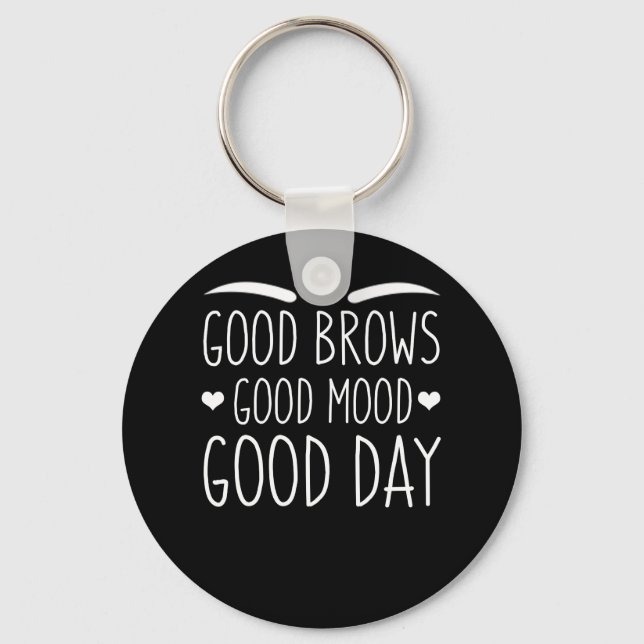 Eyebrow Microblading Bra Brows Mood Day Nyckelring (Framsida)