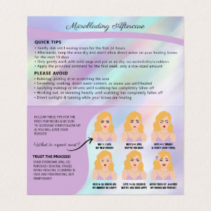 Eyebrow Microblading Brow Aftercare & Möte Visitkort