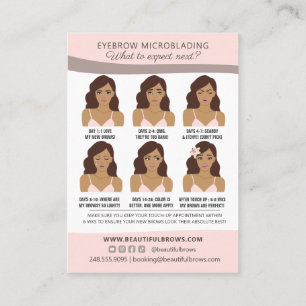 Eyebrow Microblading Brow Aftercare & Möte Visitkort