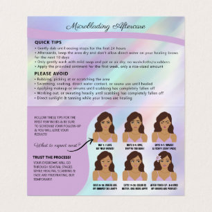 Eyebrow Microblading Brow Aftercare & Möte Visitkort
