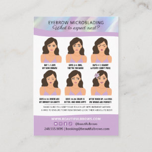 Eyebrow Microblading Brow Aftercare & Möte Visitkort