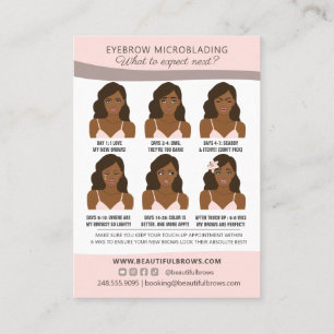Eyebrow Microblading Brow Aftercare & Möte Visitkort