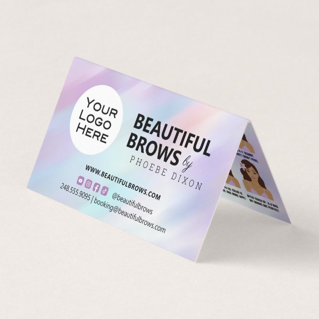 Eyebrow Microblading Brow Aftercare & Möte Visitkort (Framsida)