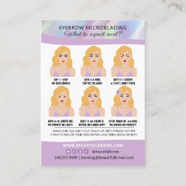 Eyebrow Microblading Brow Aftercare & Möte  Visitkort
